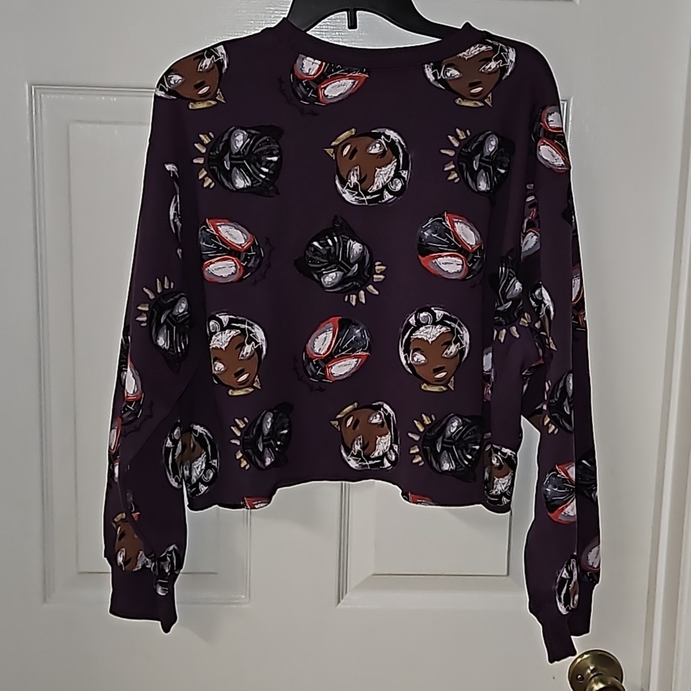 Marvel Disney Black Panther Shuri Spiderman Purple Red White Brown Long Sleeve L - Picture 2 of 11